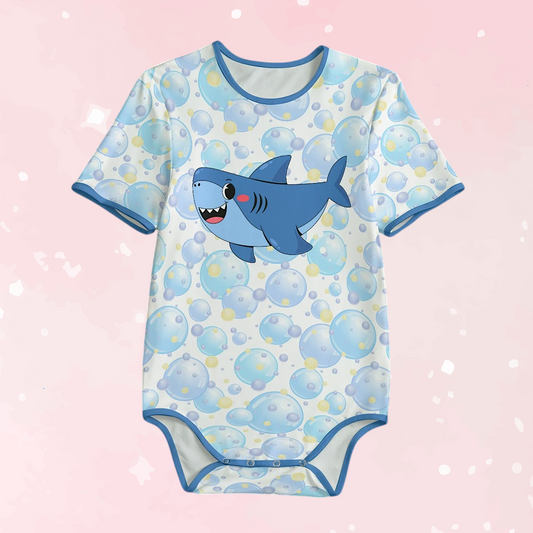 Chomp Chomp Shark Short Sleeve CuddleSuit