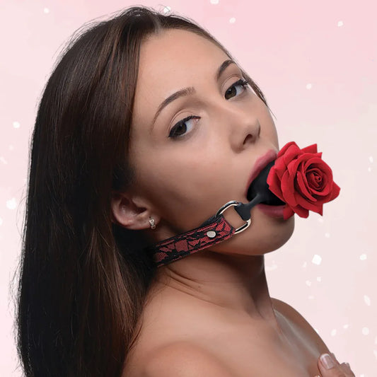 Silicone Ball Gag with Rose - Puppy's Aesthetics