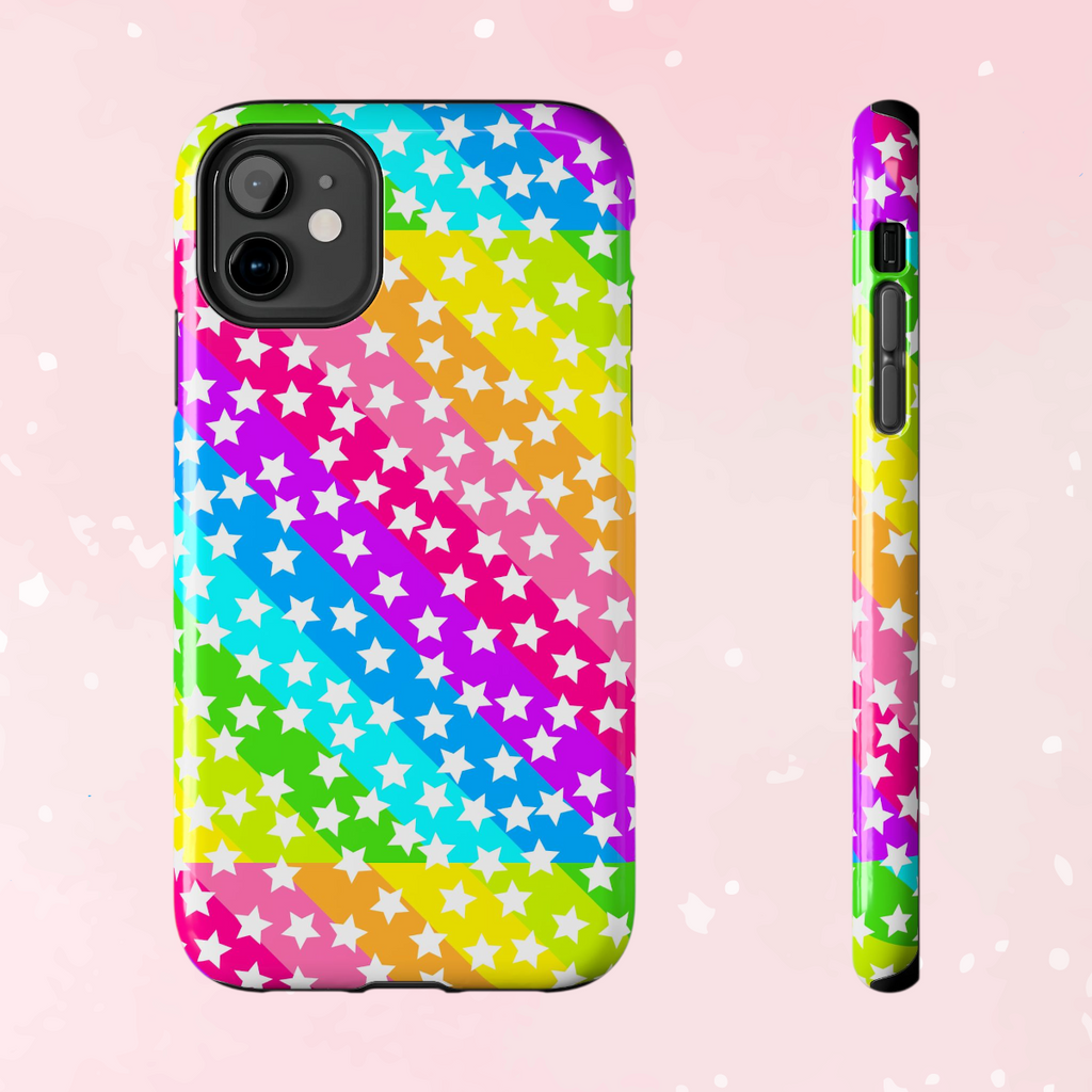 Starry Sprinkle Rainbow Tough iPhone Case