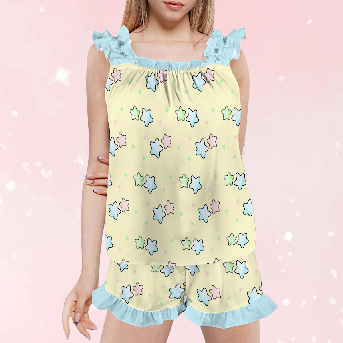 Little Stars Ruffle Pajama Set