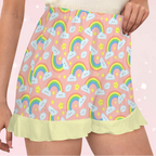 Little Pastel Rainbow Ruffle Shorts