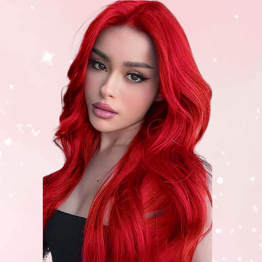 Scarlet Red Long Wavey Wig