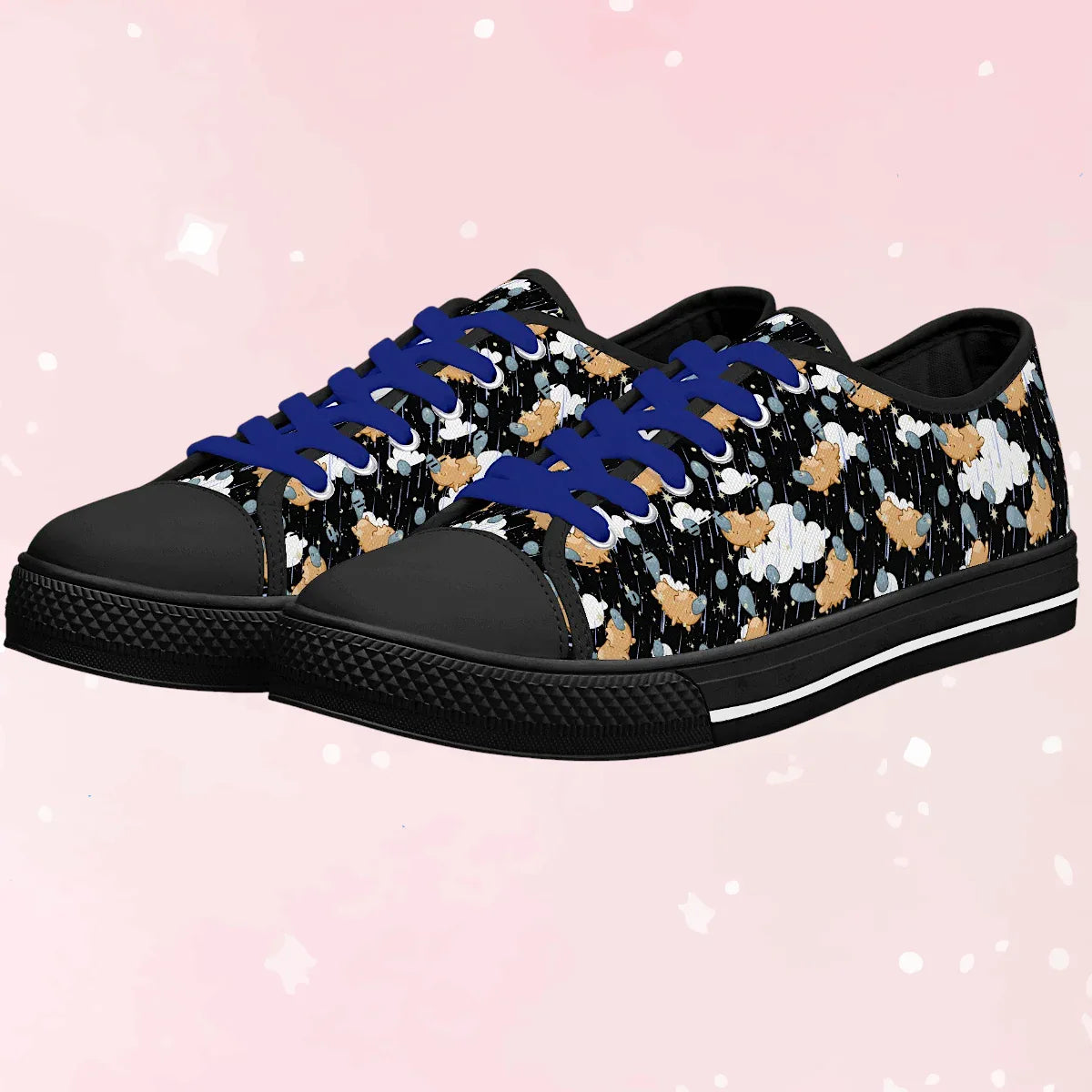 Starry Dreamfluff Unisex Low Top Canvas Shoes - Puppy's Aesthetics