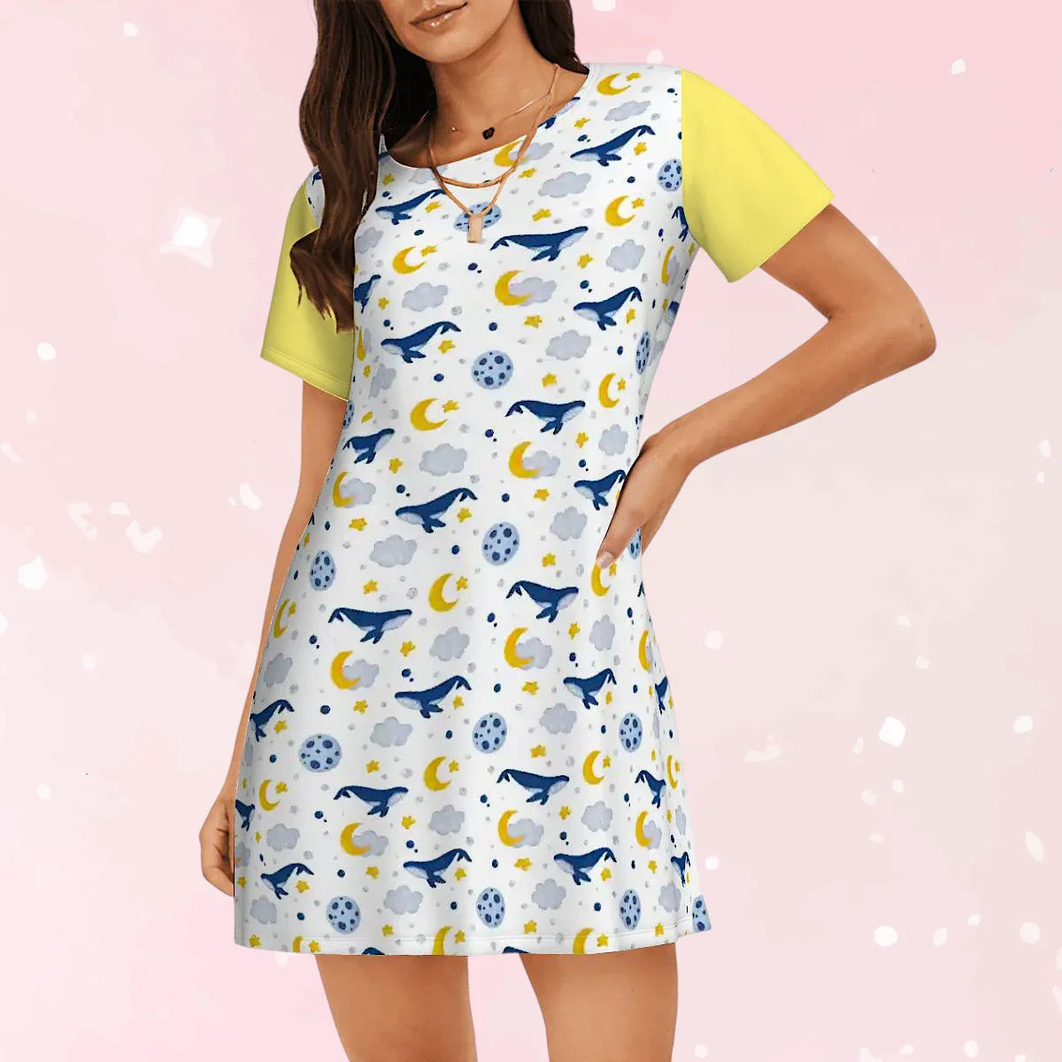 Sleepy Whale Dreams Soft Nightgown - Puppy's Aesthetics