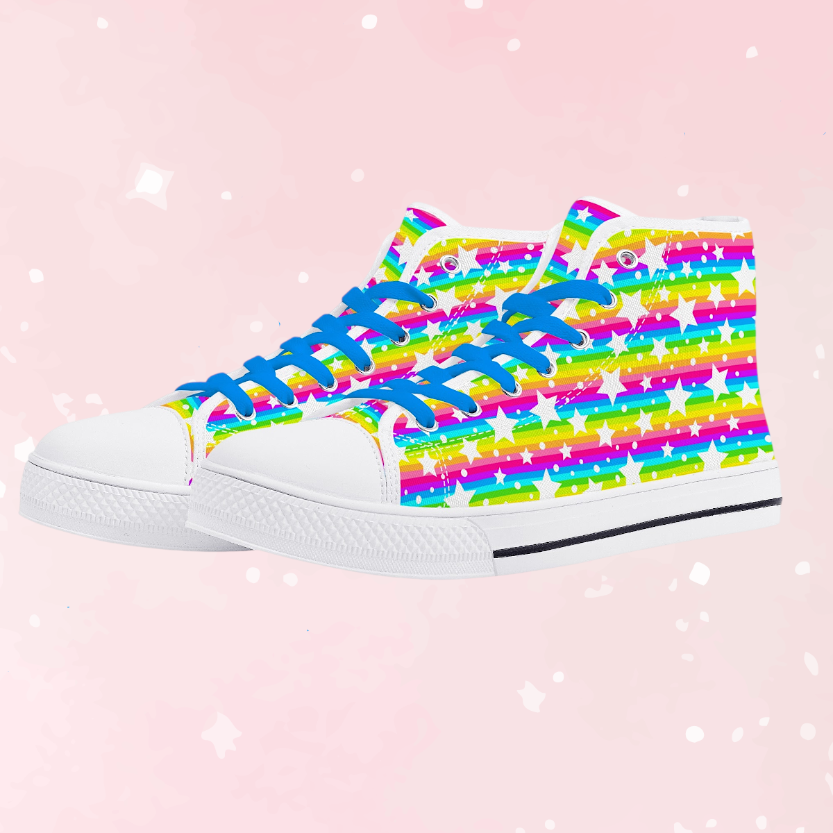 Sugar Stars Pastel Canvas High Top Sneakers