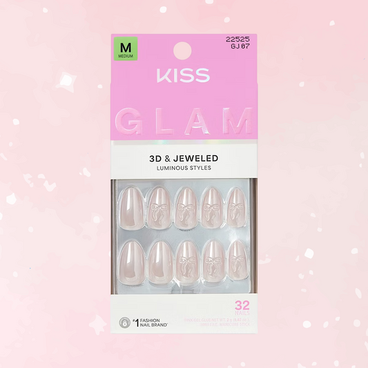 Jeweled Fake Nails Medium Almond 35ct
