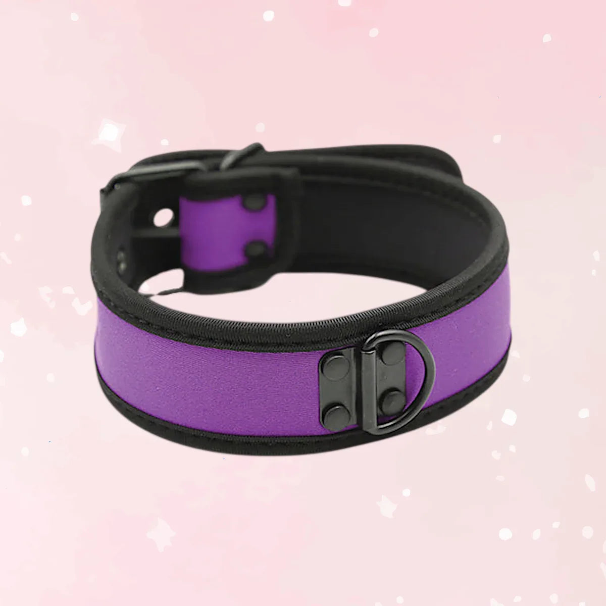 Purple Neoprene Puppy Collar - Puppy's Aesthetics