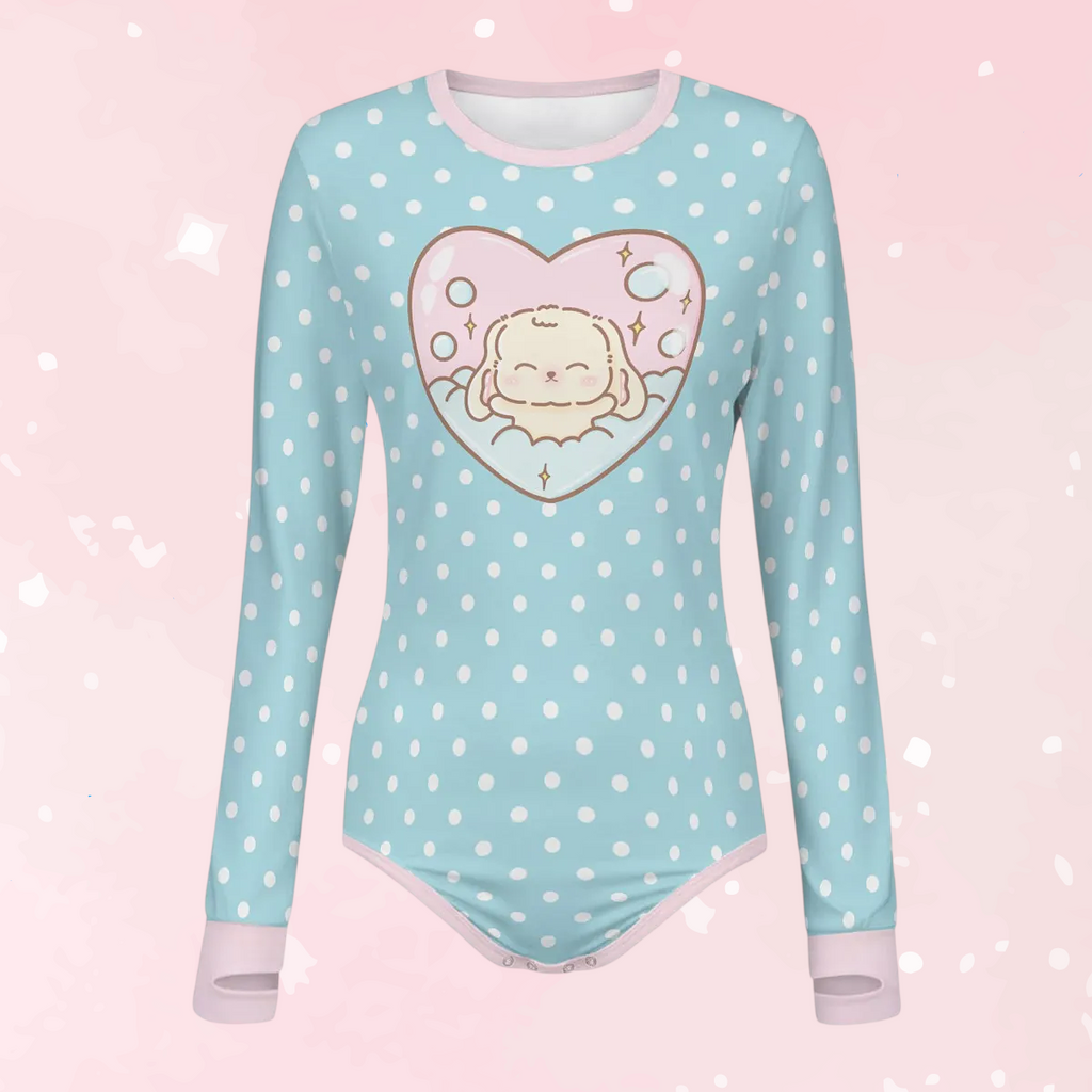 Cute BunBun Bathtime Long Sleeve CuddleSuit - Puppy's Aesthetics