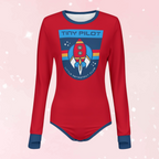 Tiny Pilot Rocket Long Sleeve CuddleSuit