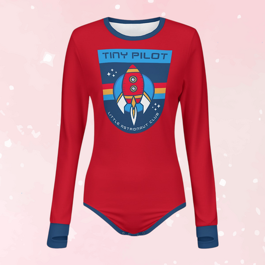 Tiny Pilot Rocket Long Sleeve CuddleSuit