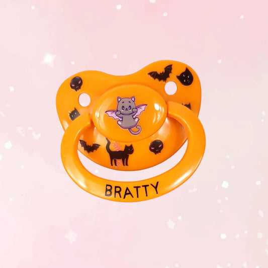Halloween Adult Pacifier - Bratty Bat Cat - Puppy's Aesthetics