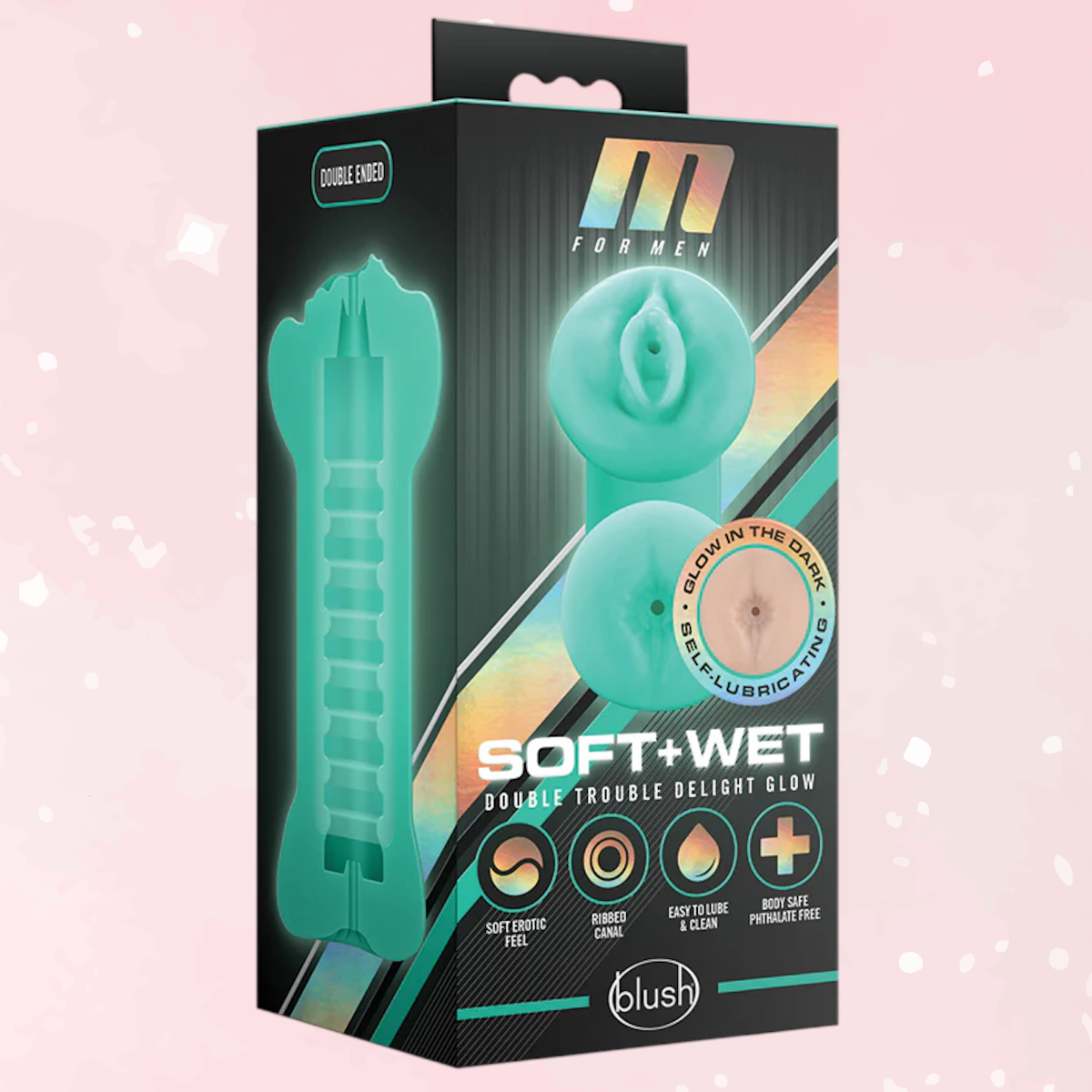 Double Trouble Glow Stroker | Self-Lubricating