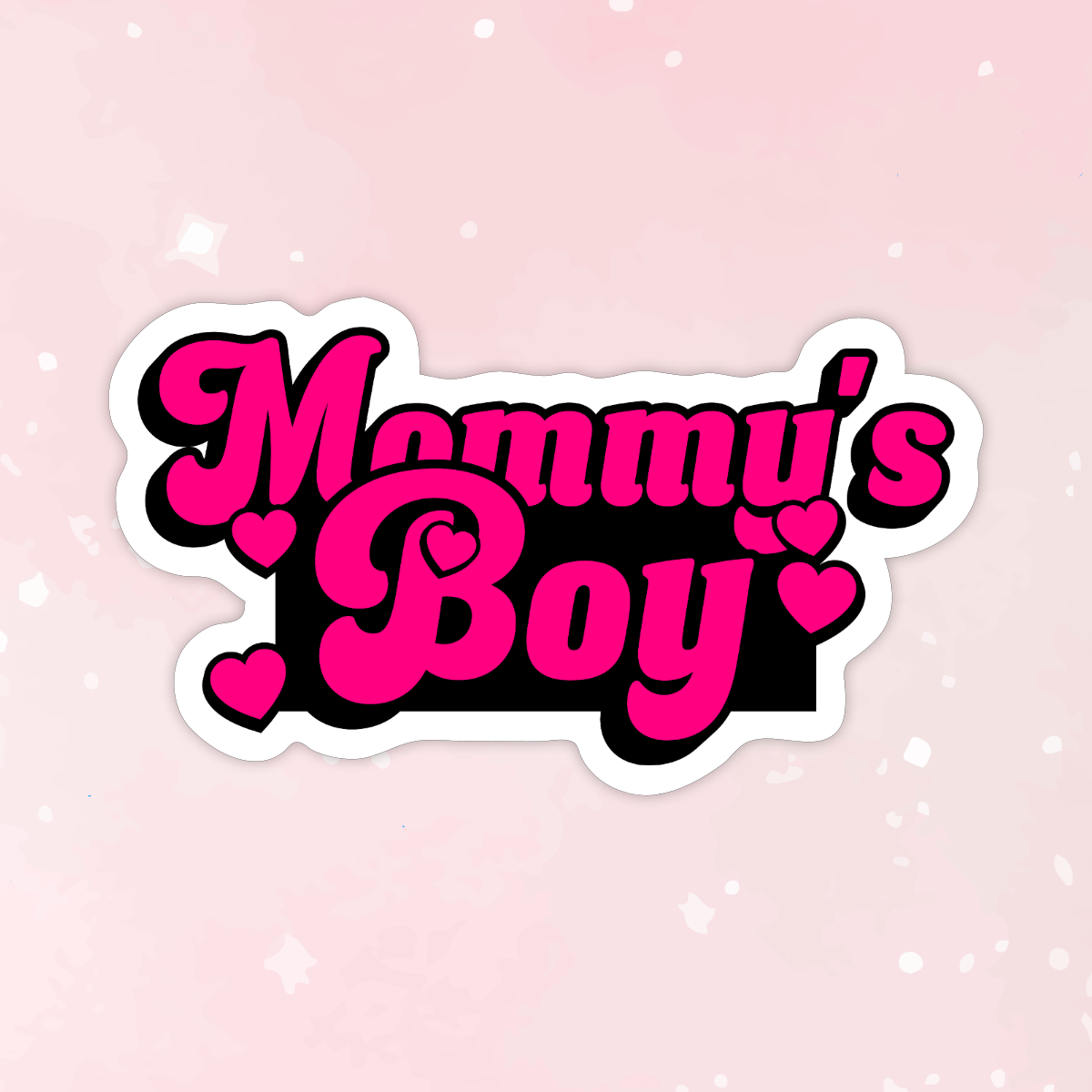 Mommy's Boy Pink Vinyl Sticker