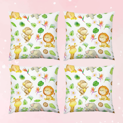 Safari Plush Pillowcase Set (4)