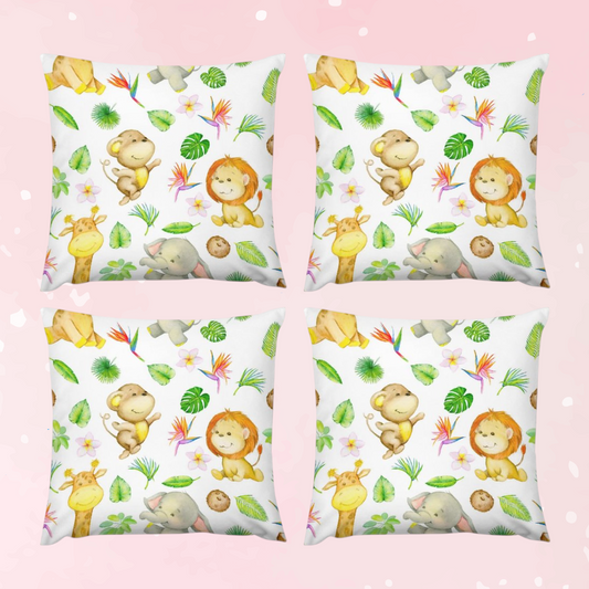 Safari Plush Pillowcase Set (4)