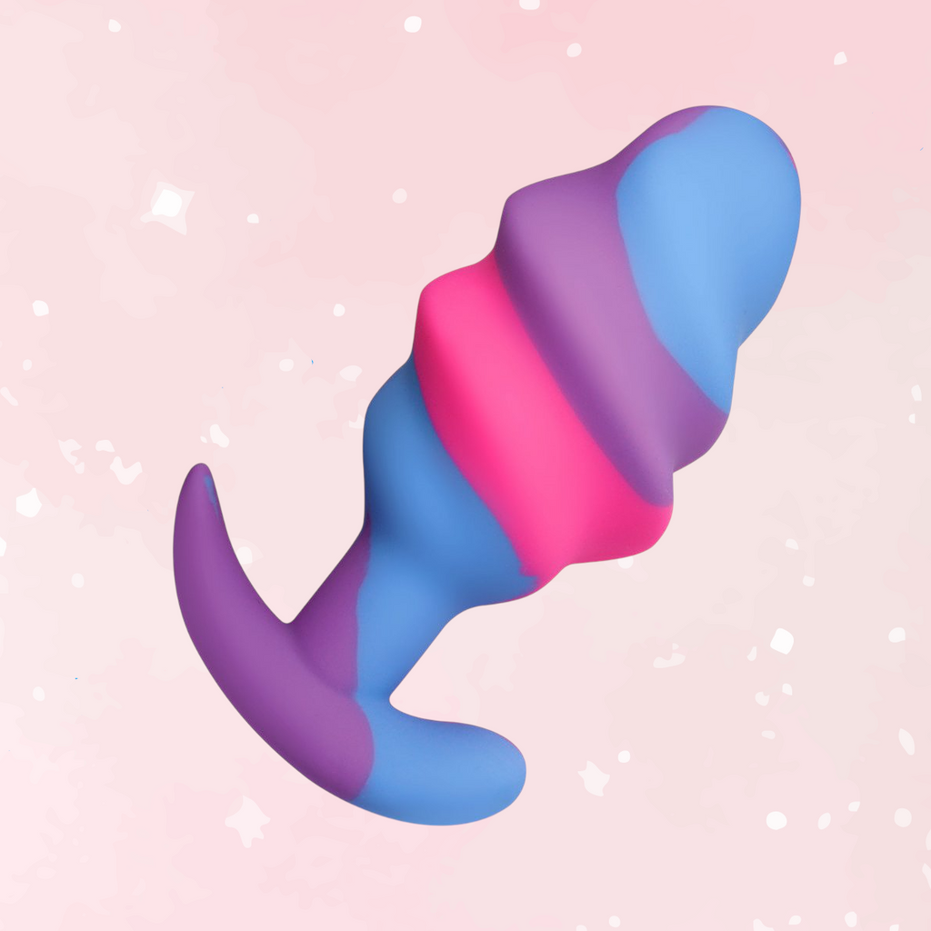 Unicorn Swirl Silicone Butt Plug