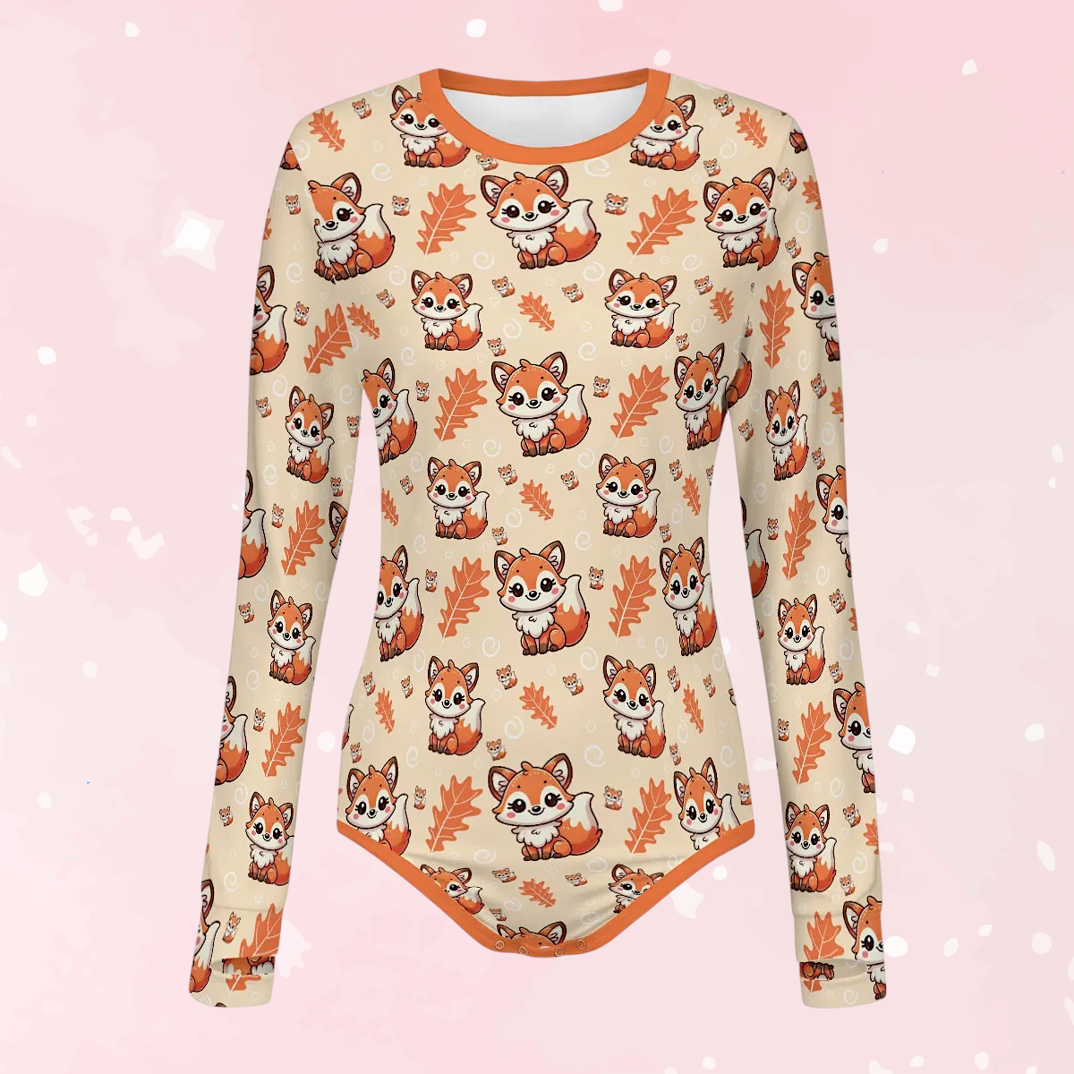 Foxy Fall Long Sleeve CuddleSuit