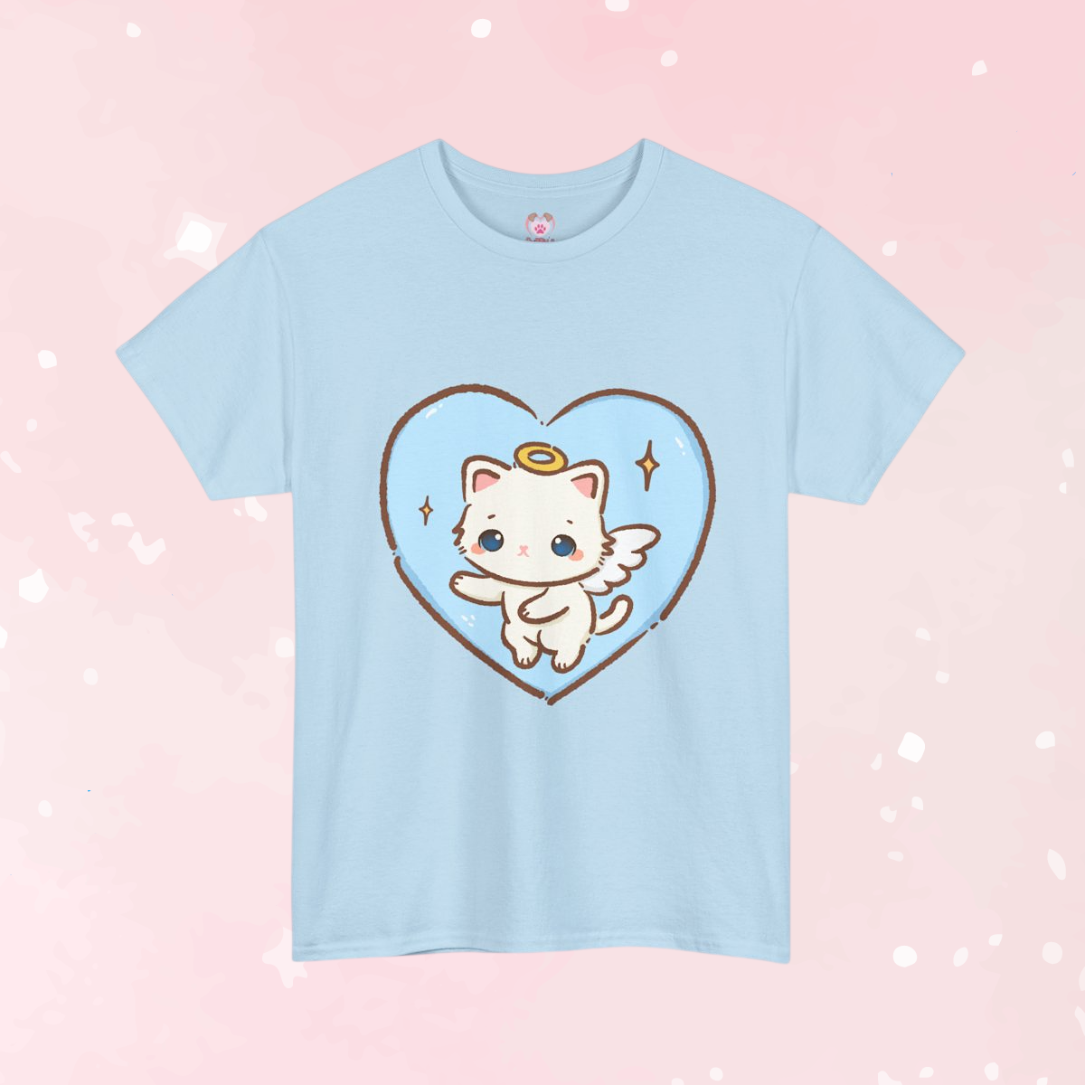 Adorable Angel Kitty Play Tee - Puppy's Aesthetics