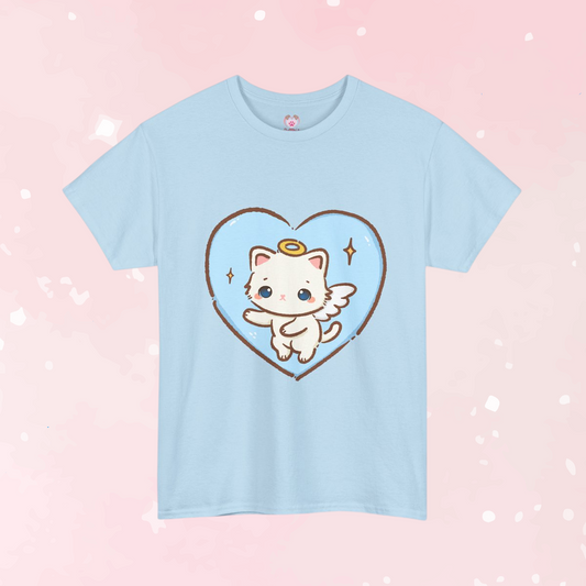 Adorable Angel Kitty Play Tee - Puppy's Aesthetics