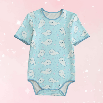 Bubbly Seal Short Sleeve CuddleSuit