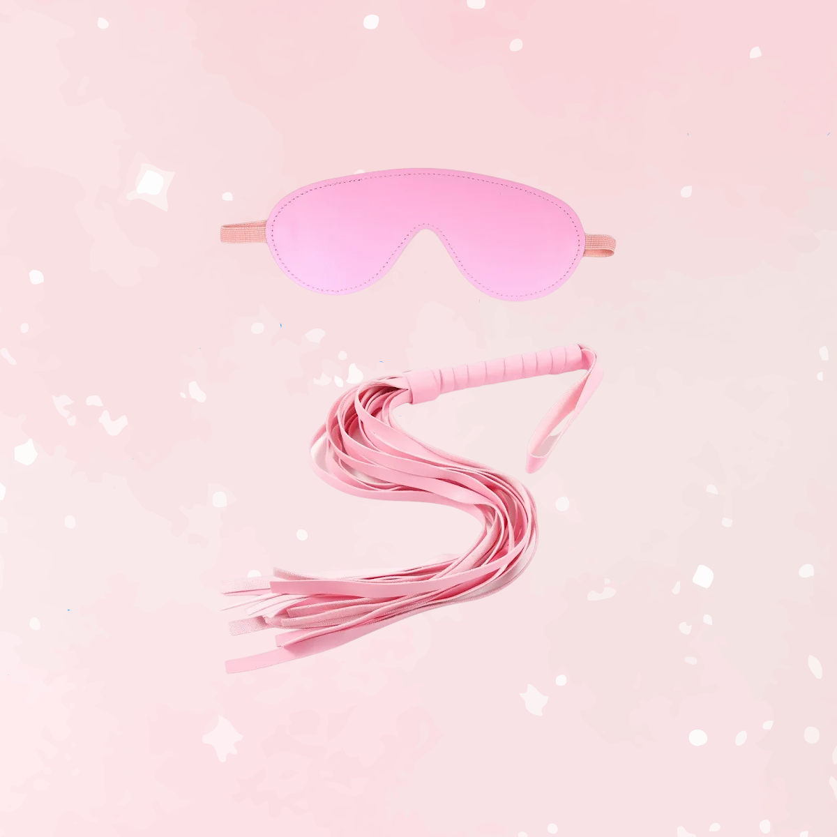 Blush Obedience Flogger & Blindfold Set