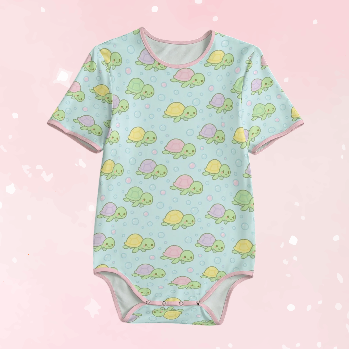 Tiny Turtle Short Sleeve CuddleSuit