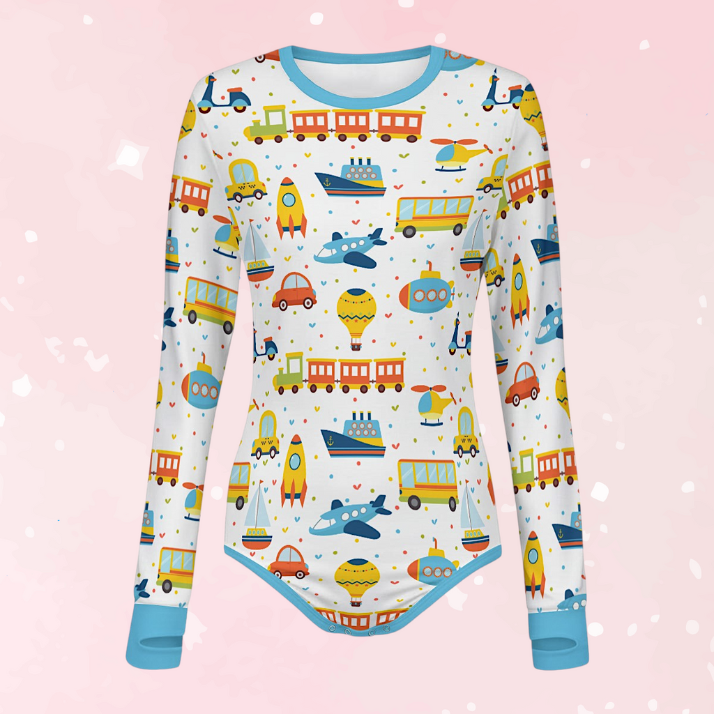 Playful Transport Long Sleeve CuddleSuit