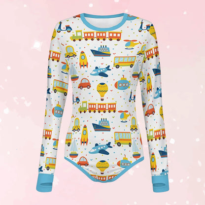 Playful Transport Long Sleeve CuddleSuit - Puppy's Aesthetics