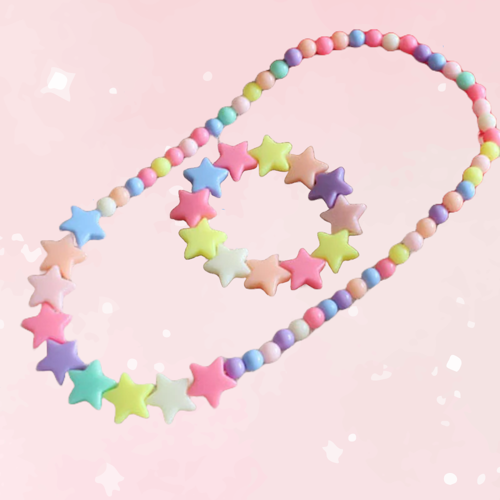 Cute Candy Color Star Necklace