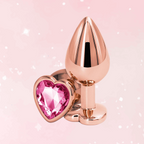 Rose Gold Heart Anal Plug (Colors)