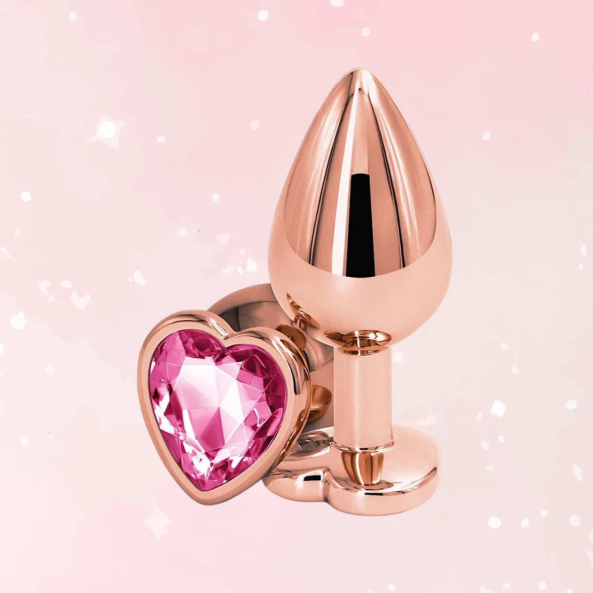 Rose Gold Heart Anal Plug (Colors) - Puppy's Aesthetics