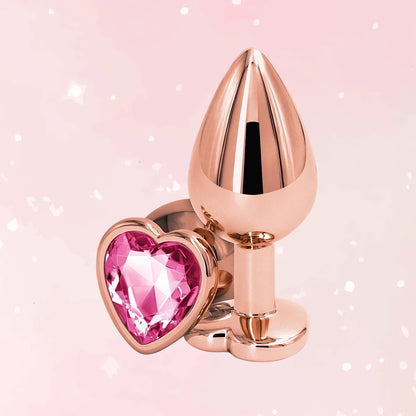 Rose Gold Heart Anal Plug (Colors) - Puppy's Aesthetics