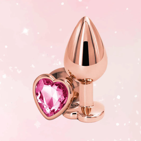 Rose Gold Heart Anal Plug (Colors) - Puppy's Aesthetics