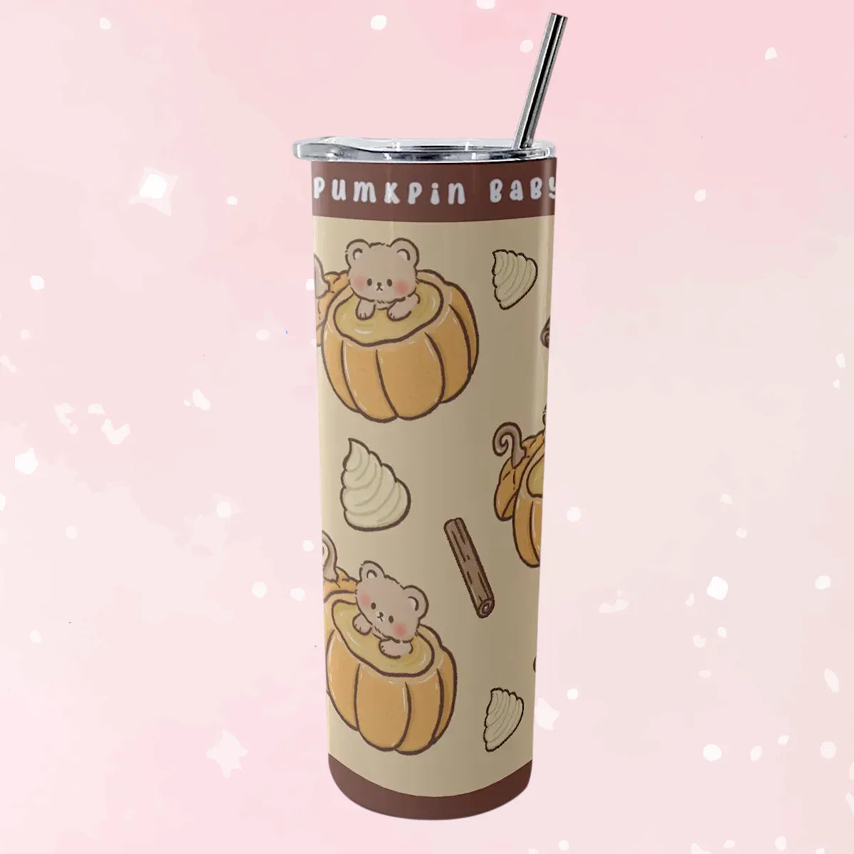 Pumpkin Baby Glitter Tumbler 20 oz - Puppy's Aesthetics