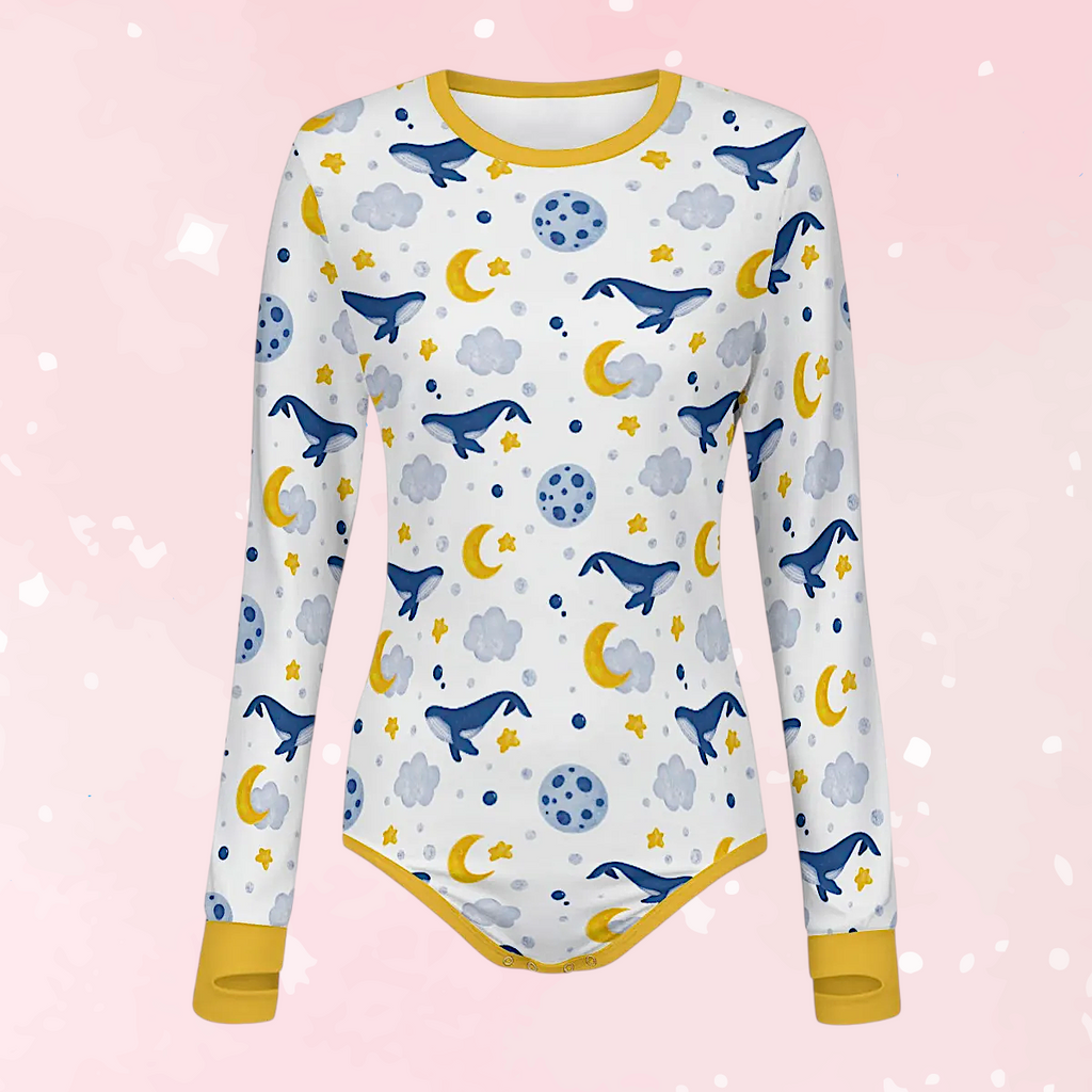 Sleepy Whale Dreams Long Sleeve CuddleSuit