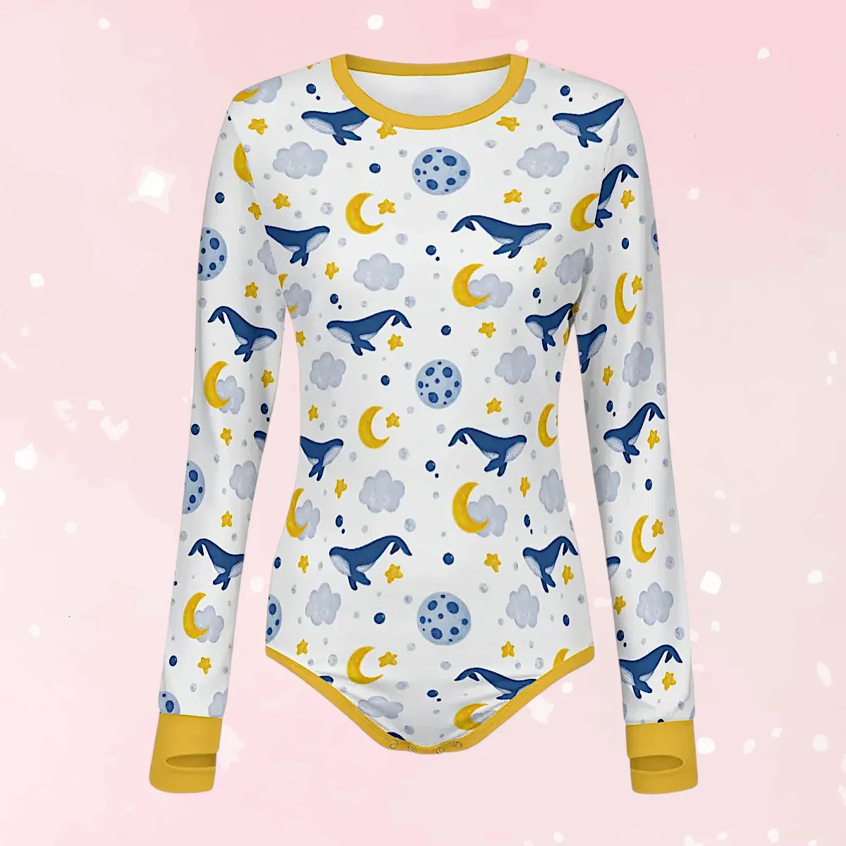 Sleepy Whale Dreams Long Sleeve CuddleSuit - Puppy's Aesthetics