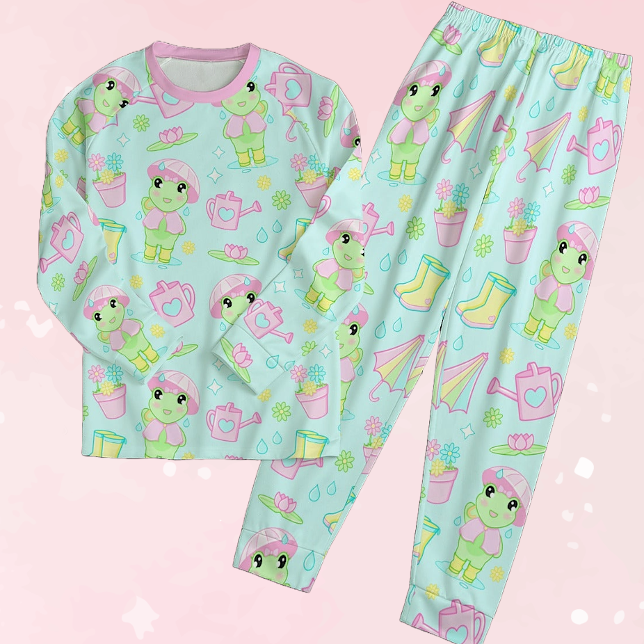 Rainy Day Froggy Unisex Pajama Set