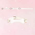 White & Gold Bone Gag