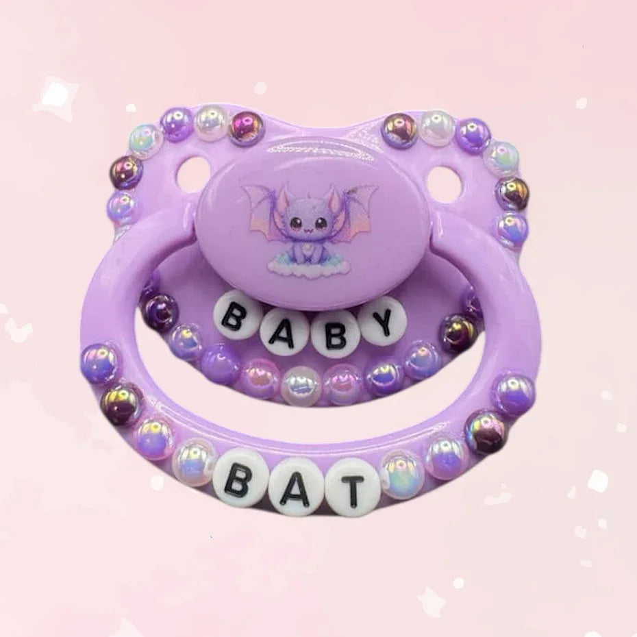 Baby Bat Adult Beaded Pacifier - Puppy's Aesthetics