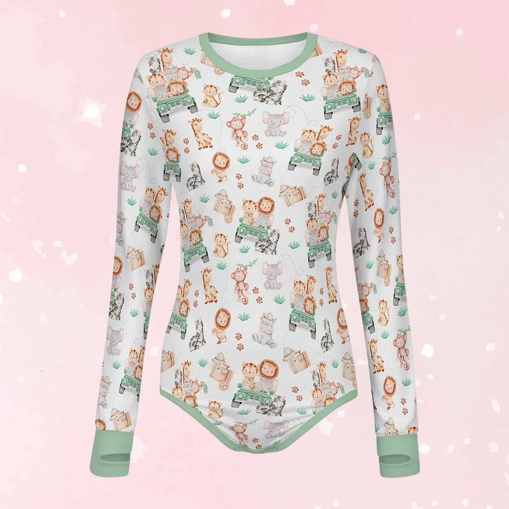 Safari Snuggles Long Sleeve CuddleSuit