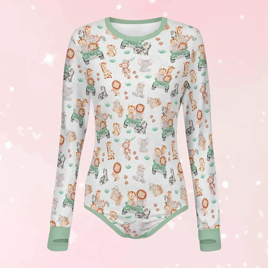 Safari Snuggles Long Sleeve CuddleSuit - Puppy's Aesthetics
