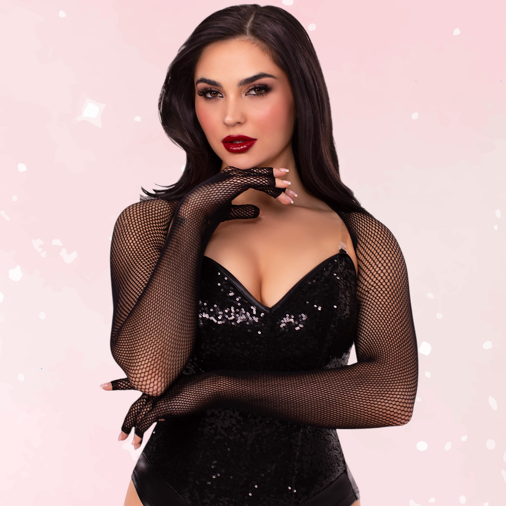 Fishnet Fingerless Shrug