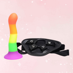 Proud Rainbow Silicone Dildo Harness