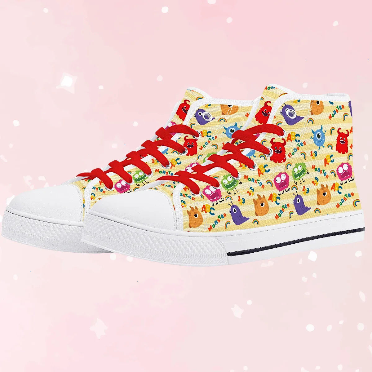 Lil Monsters Unisex High Top Canvas Shoes - Puppy's Aesthetics