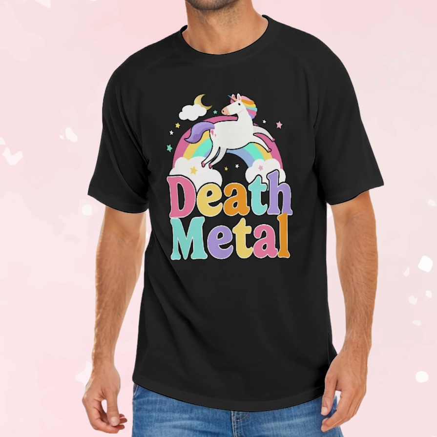 Death Metal Unicorn Graphic Tee