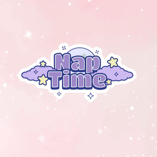 Nap Time Cloud Kiss-Cut Sticker - Puppy's Aesthetics