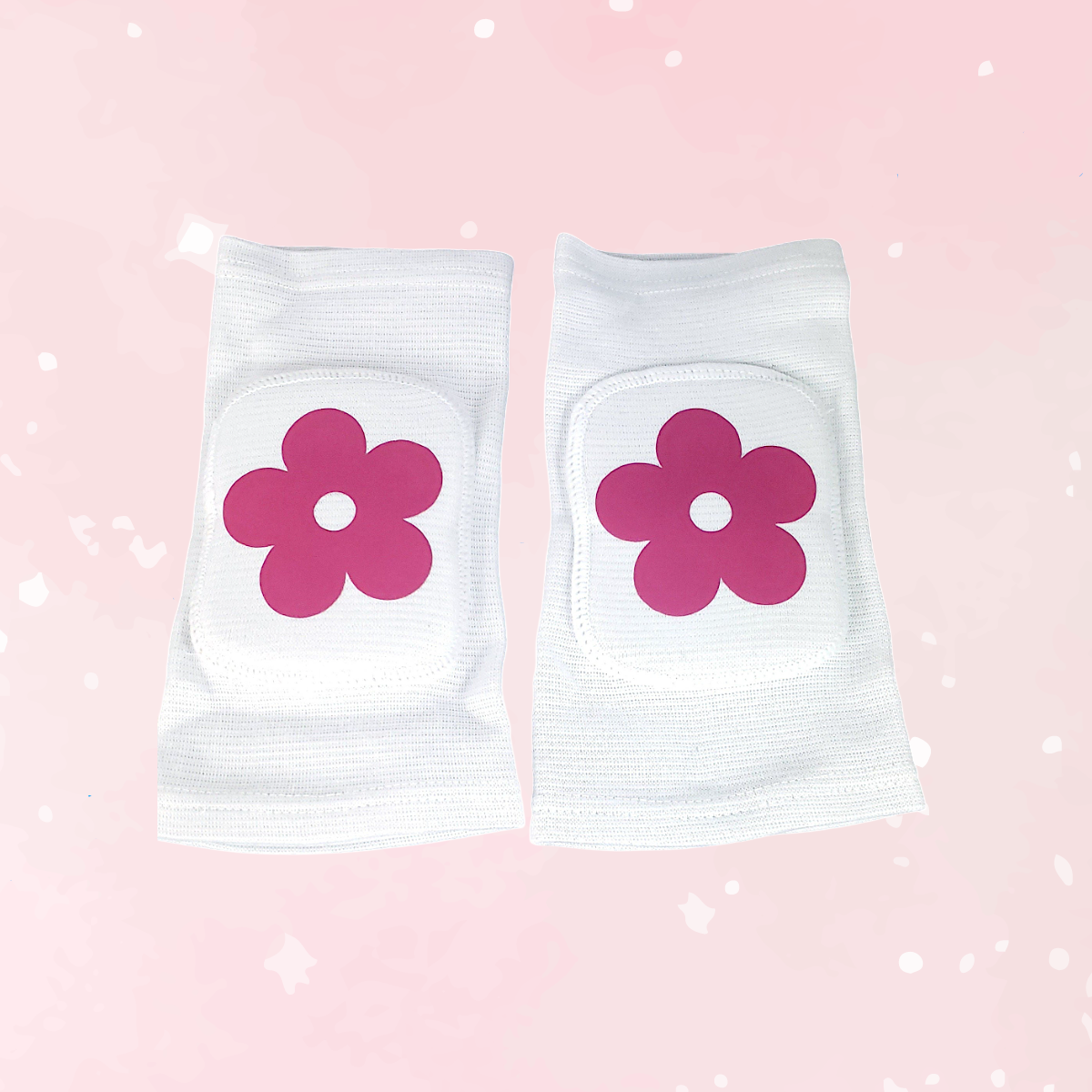White Flower Knee Pads