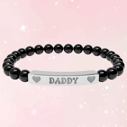 Daddy Natural Stone Bracelet (Colors) - Puppy's Aesthetics
