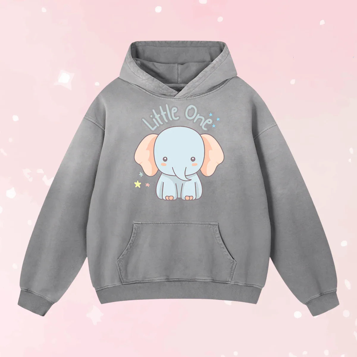 Lil One Grey Heavy Hoodie - Puppy's Aesthetics