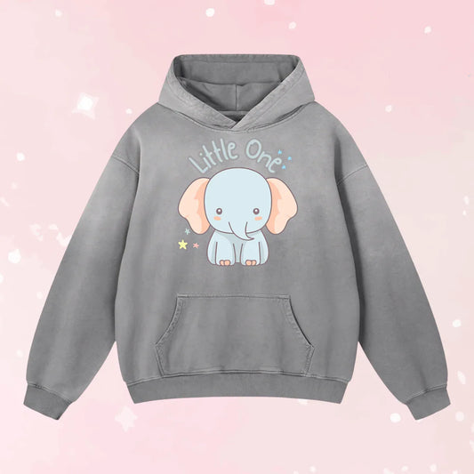 Lil One Grey Heavy Hoodie - Puppy's Aesthetics